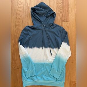 Blue and White Ombre Hoodie